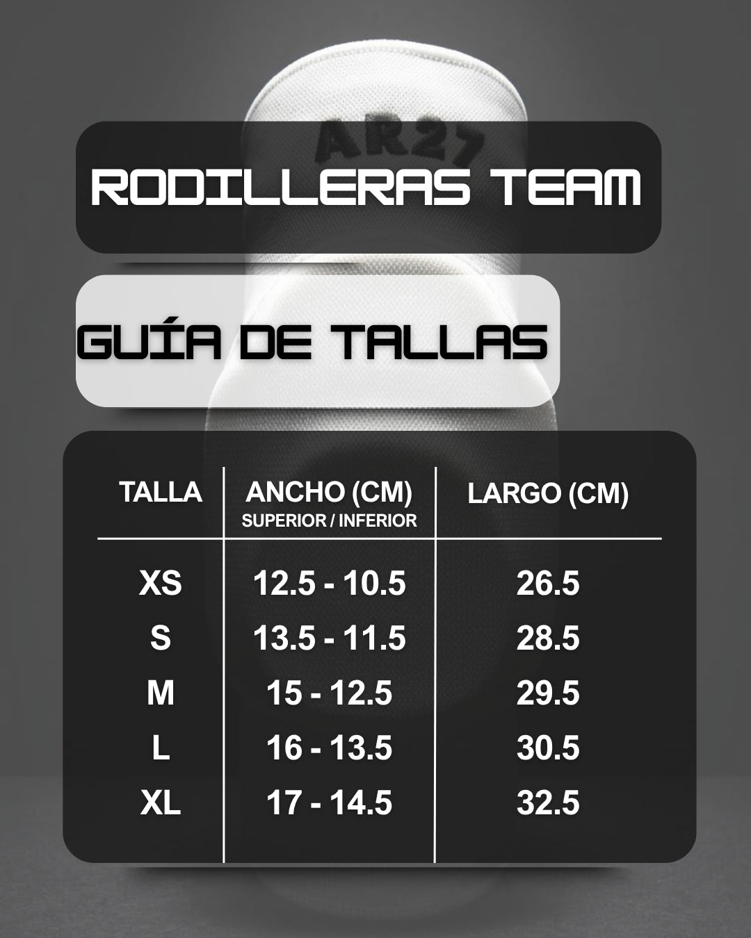 Rodilleras TEAM AR27 Blancas